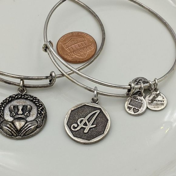 Alex and Ani Rafaleian Silver Set of 2 Bracelets - Picture 5 of 8